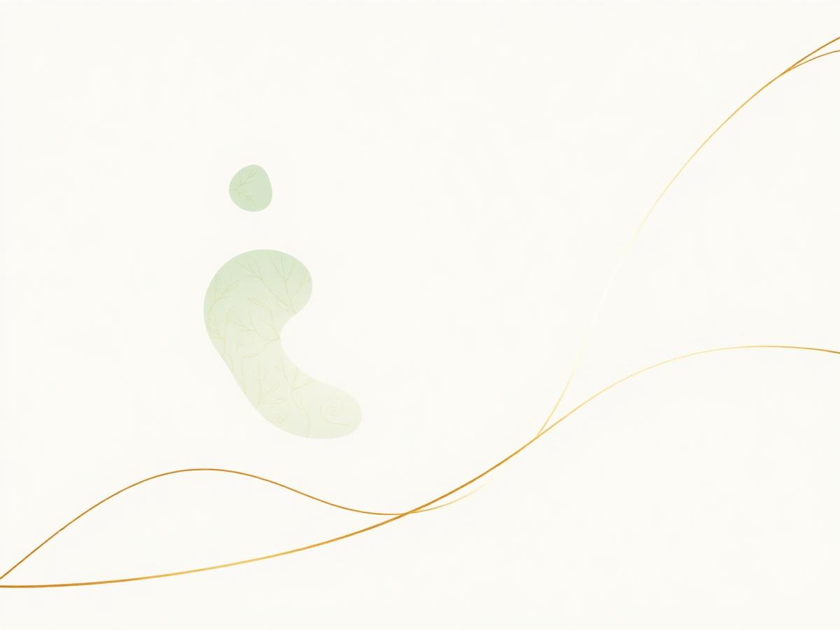 Soft abstract composition in sage and gold representing integrated marketing strategy